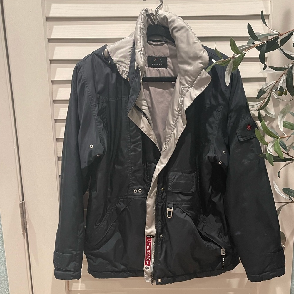 Bogner Ski Jacket Navy Blue and Silver